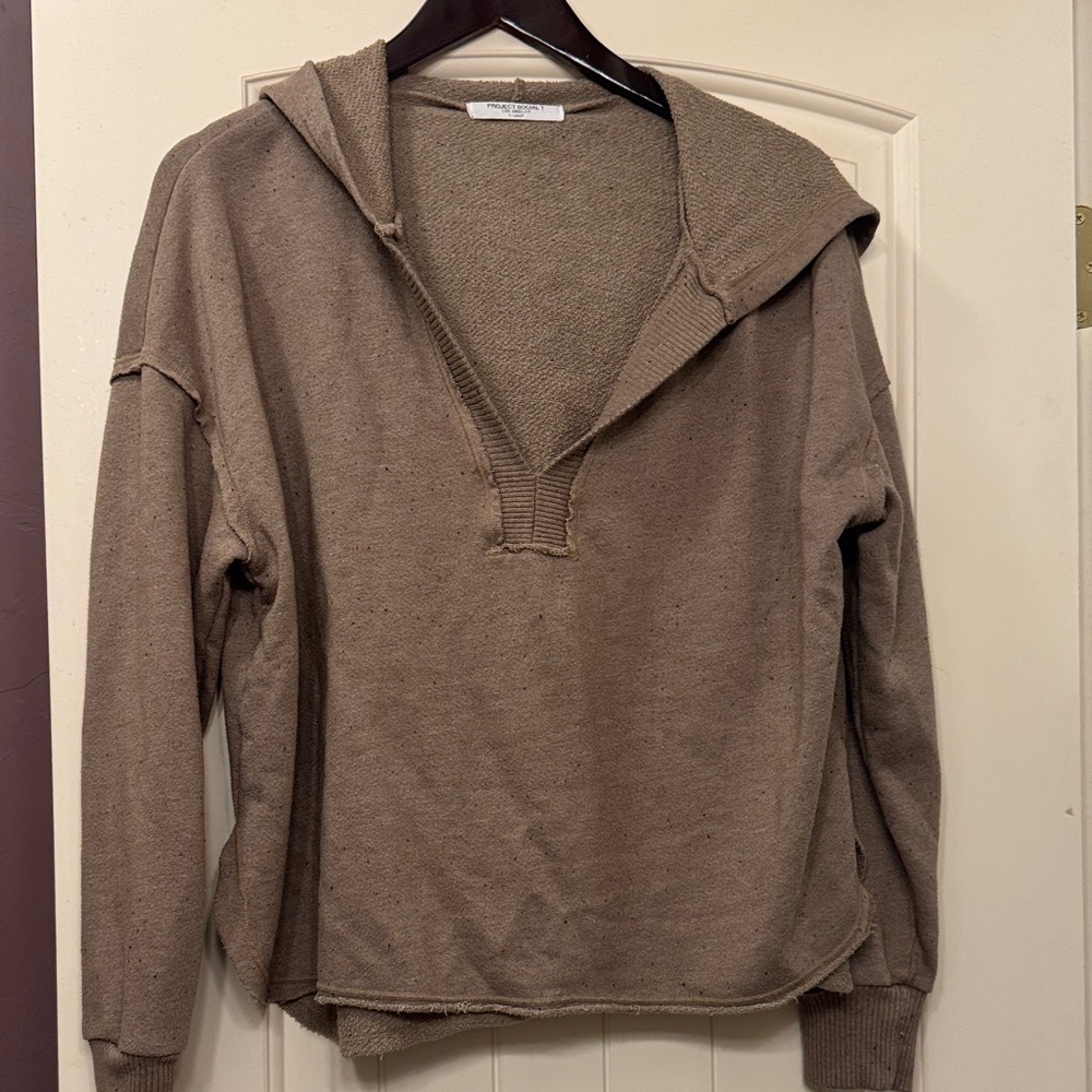 Project Social T V-Neck Tan Sweater